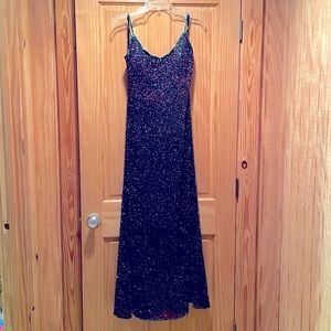 Gorgeous 🧜🏻‍♀️ pink/teal colored beaded evening gown prom dress